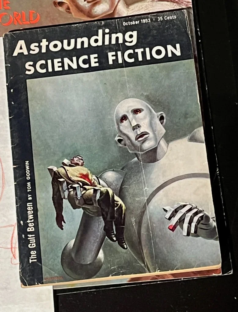 Обложка Astounding Science Fiction за октябрь 1953 года работы Фрэнка Келли Фриса